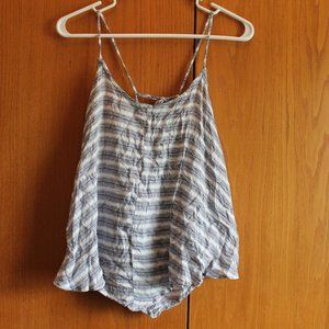 Striped flowy tank-top